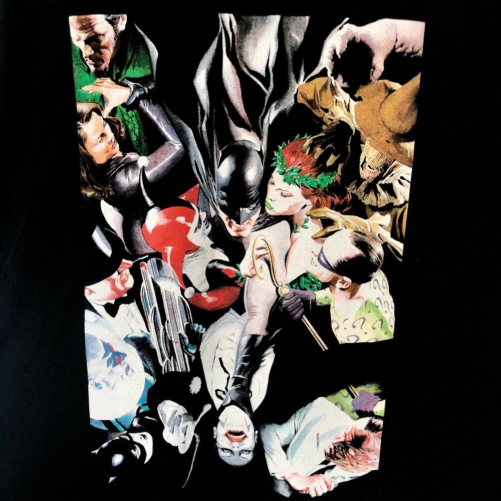 75 Years of Batman black single sided graphic tee